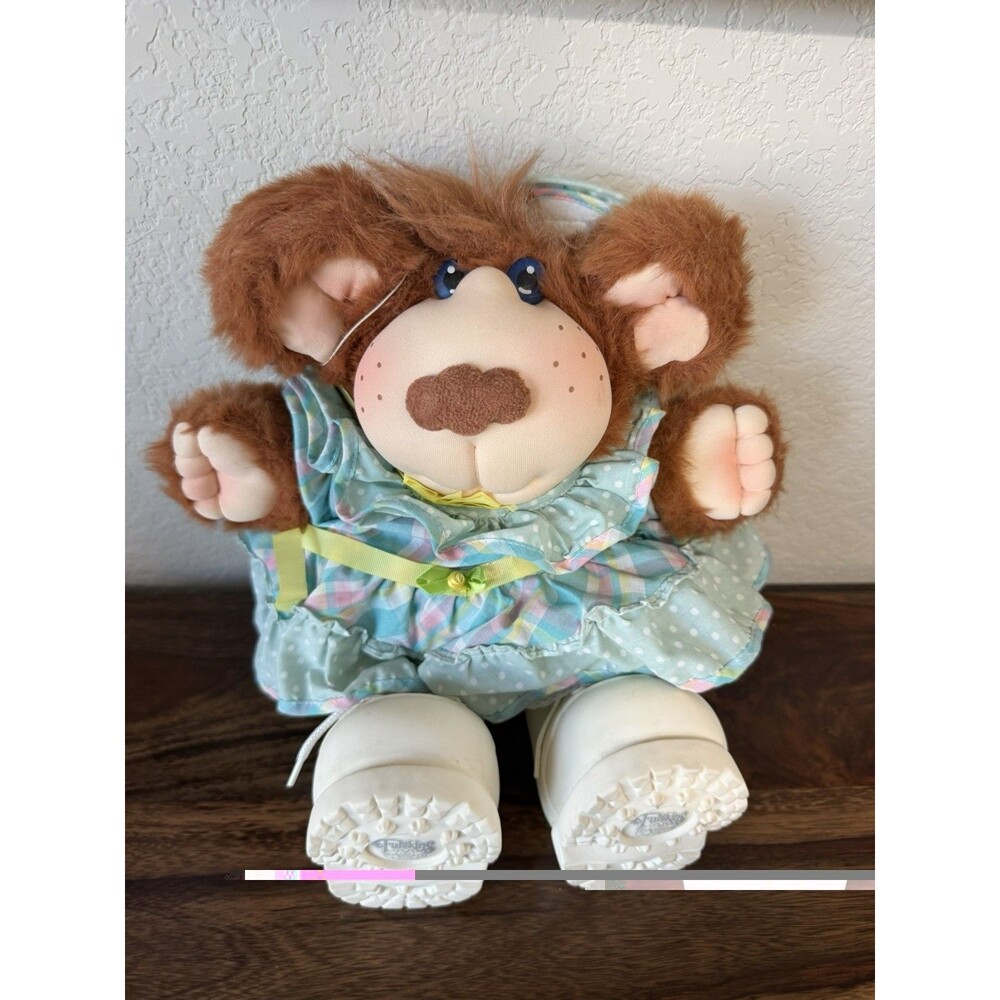Vintage Furskins bear original vintage Junie Mae Coleco cabbage Patch doll